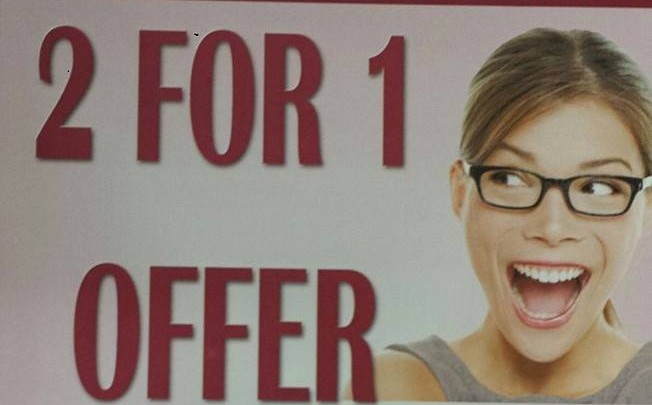 2 For 1 offer at Ryans Opticians Wexford