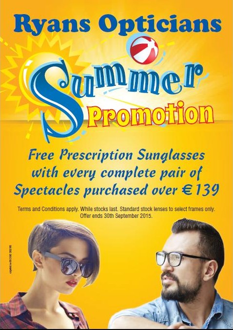 Ryans Opticians Summer Promotion